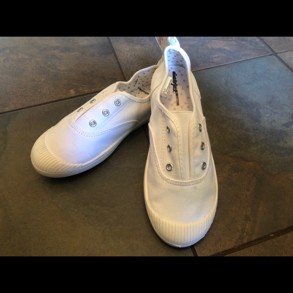NWT White Canvas Slip On (Various Sizes)